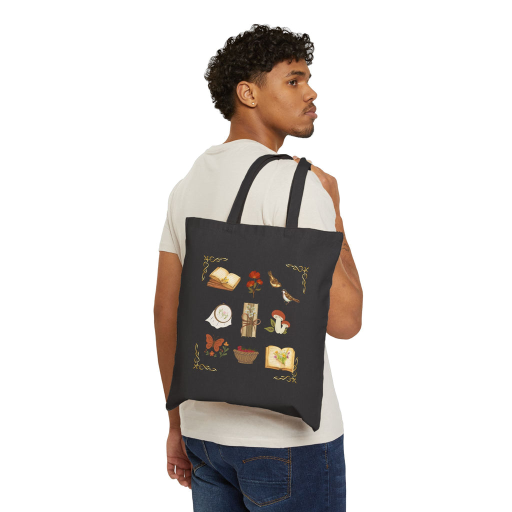 Vintage-inspired Cotton Canvas Tote Bag