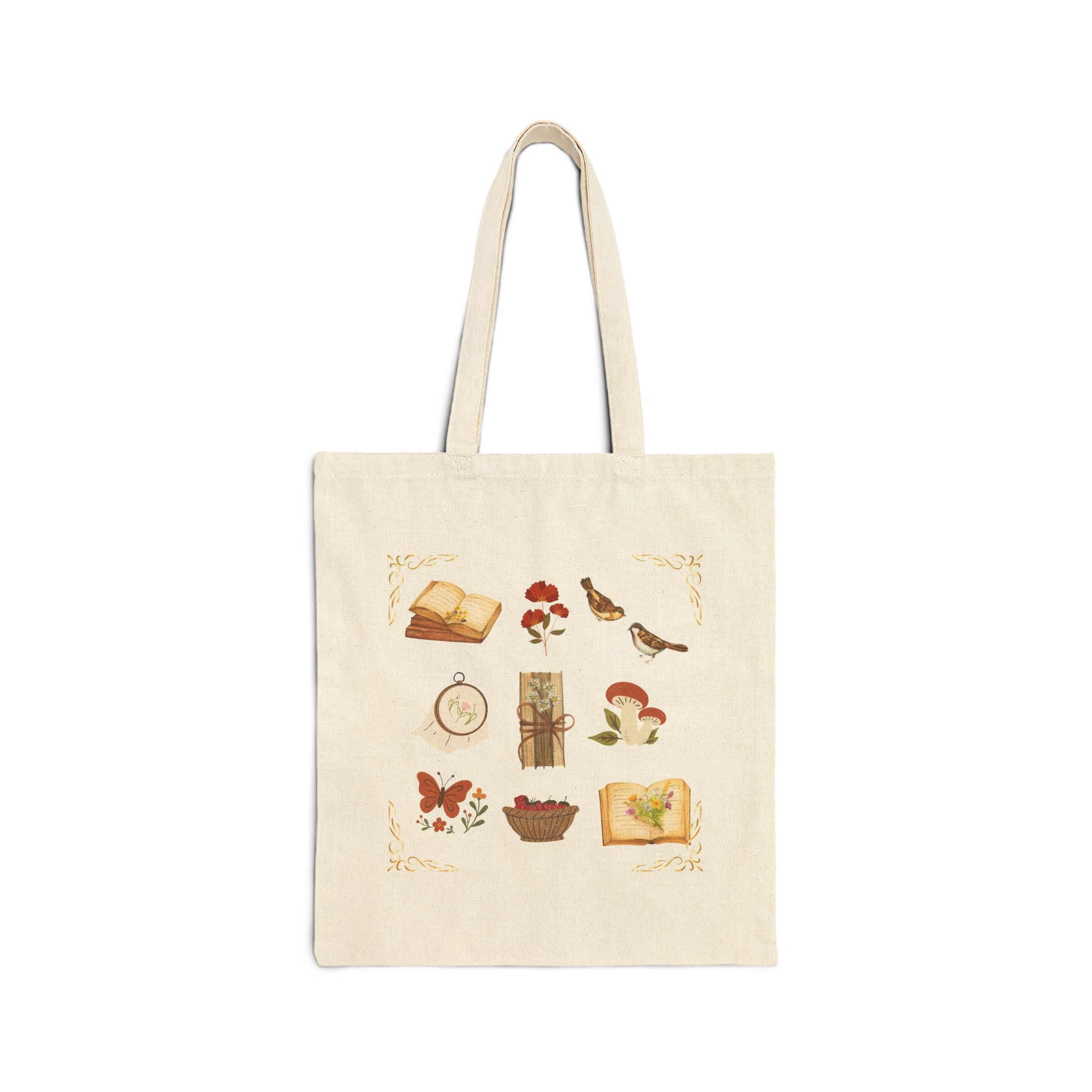 Vintage-inspired Cotton Canvas Tote Bag